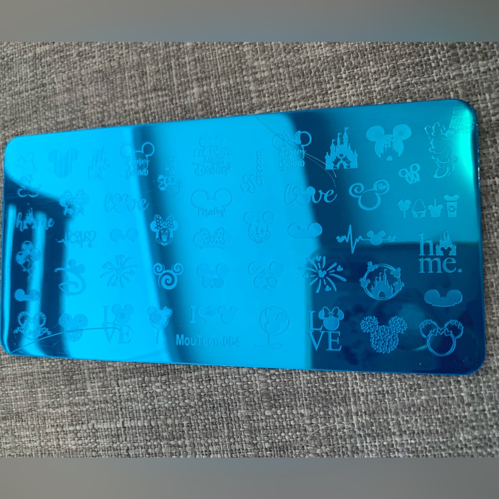 Disney themed nail stamp plate
